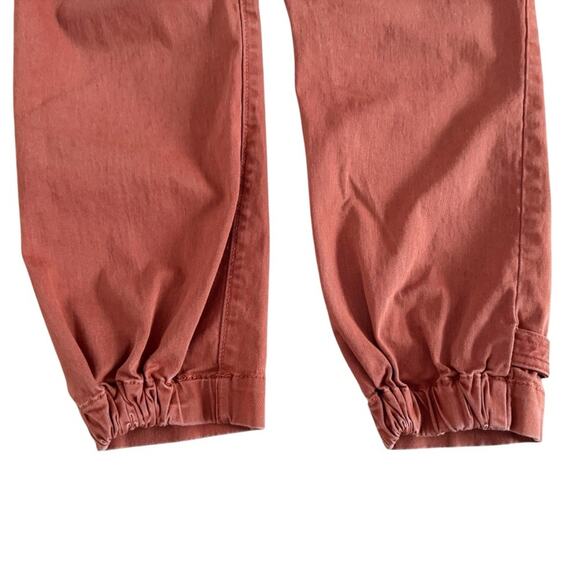 Express Cropped Straight High Rise Jeans‎ Women's Sz 4 Orange Rust Tapered Retro - Picture 12 of 14